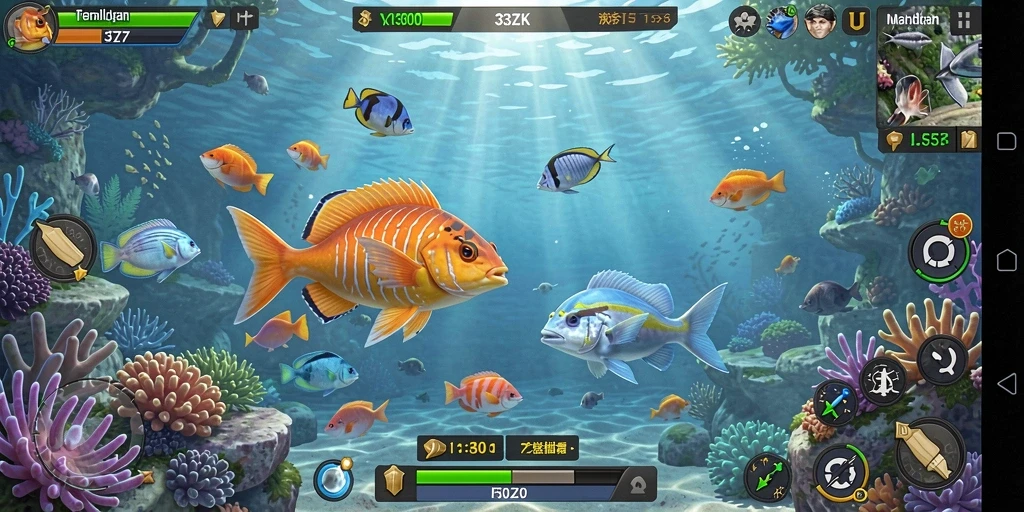 Screenshot gameplay Tembak Ikan 33ZK yang penuh warna dan seru.