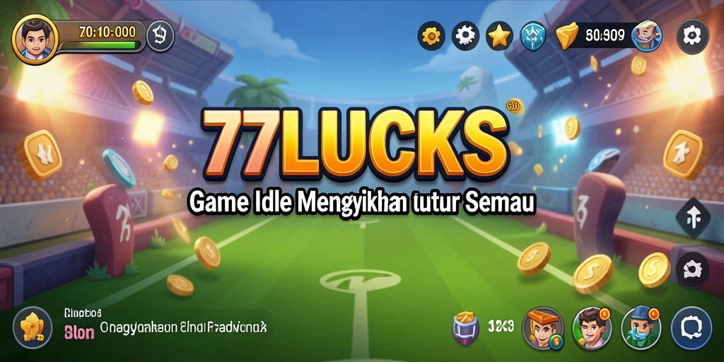 Screenshot gameplay menampilkan kemajuan dan pengumpulan sumber daya di <strong>77LUCKS</strong>.