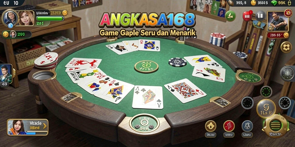 Screenshot gameplay Gaple yang seru dan interaktif.