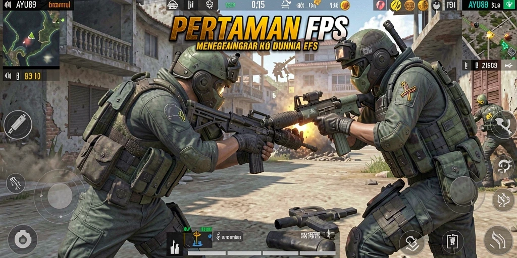 Tangkapan layar AYU89 menunjukkan aksi menembak yang mendebarkan.