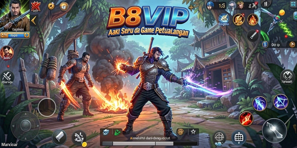 Tampilan gameplay seru dan mendebarkan dalam B8VIP.