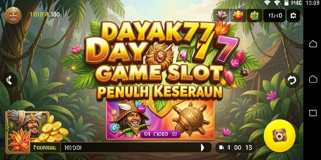Screenshot gameplay DAYAK777 menampilkan putaran slot yang mendebarkan.