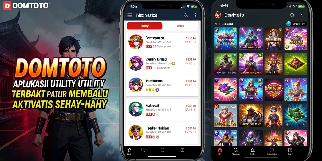 Tampilan antarmuka utama DOMTOTO yang menawan dan mudah digunakan.