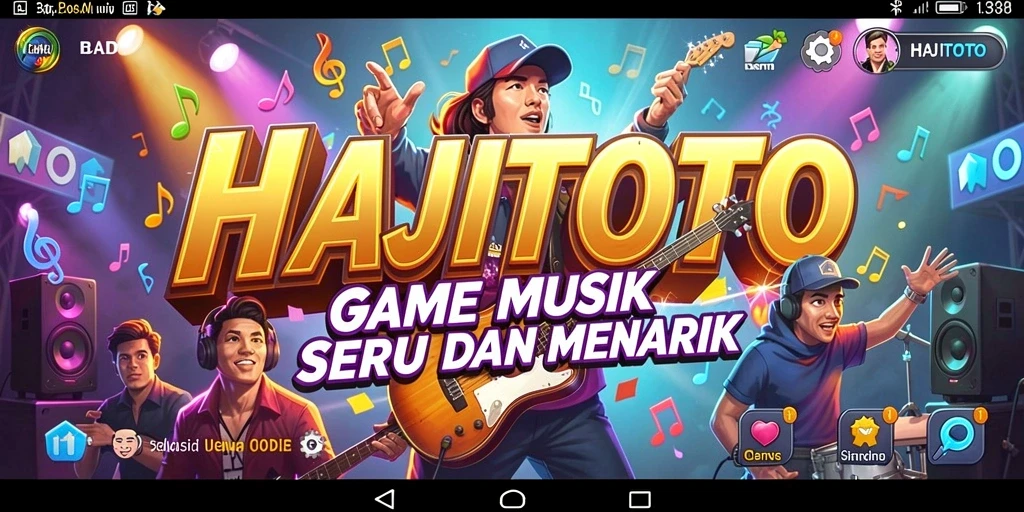 Tampilan gameplay HAJITOTO dengan interaksi musik yang dinamis.