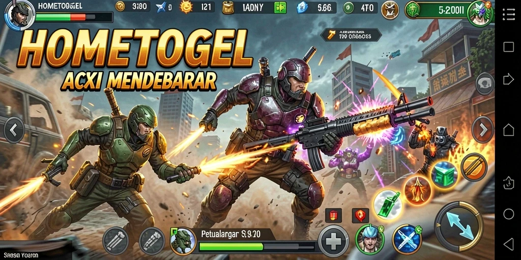 Tangkapan layar HOMETOGEL menampilkan aksi mendebarkan dalam gameplay.