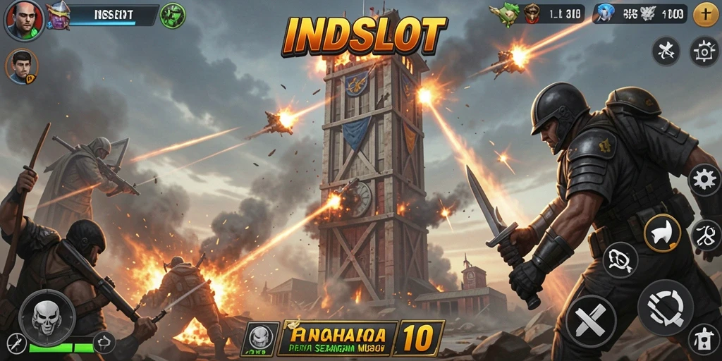 Tampilan screenshot gameplay INDSLOT yang intens dan strategis.