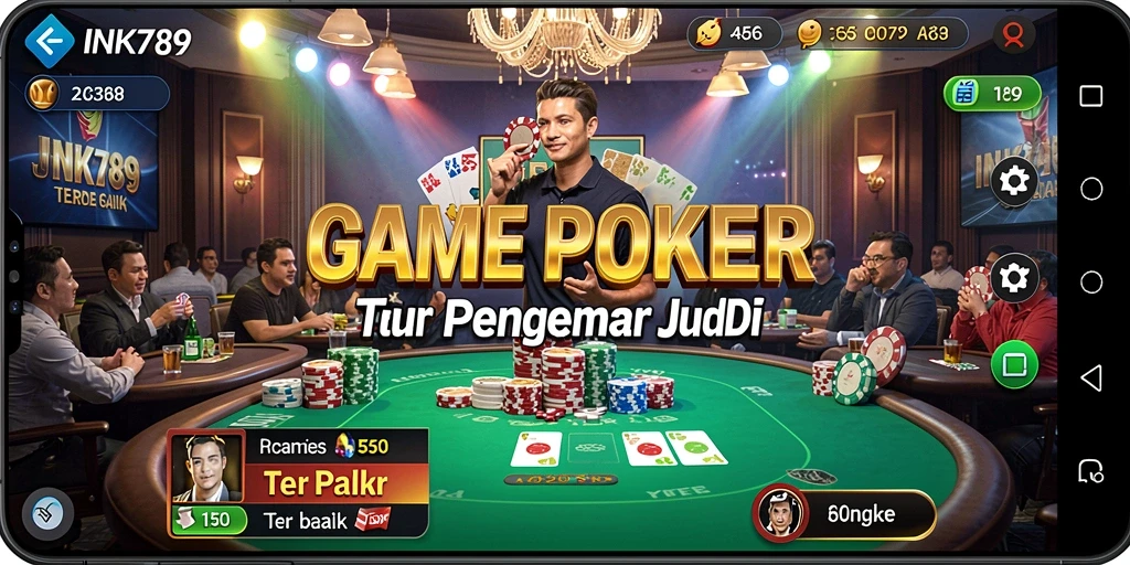 Tampilan menarik dari gameplay Poker di INK789.