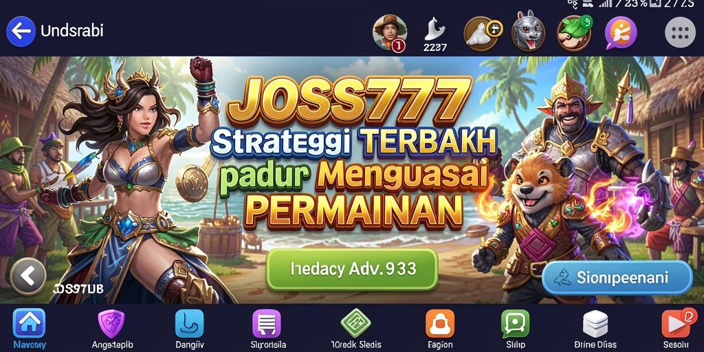 Tampilan gameplay menarik dari JOSS777 saat merencanakan serangan strategis.