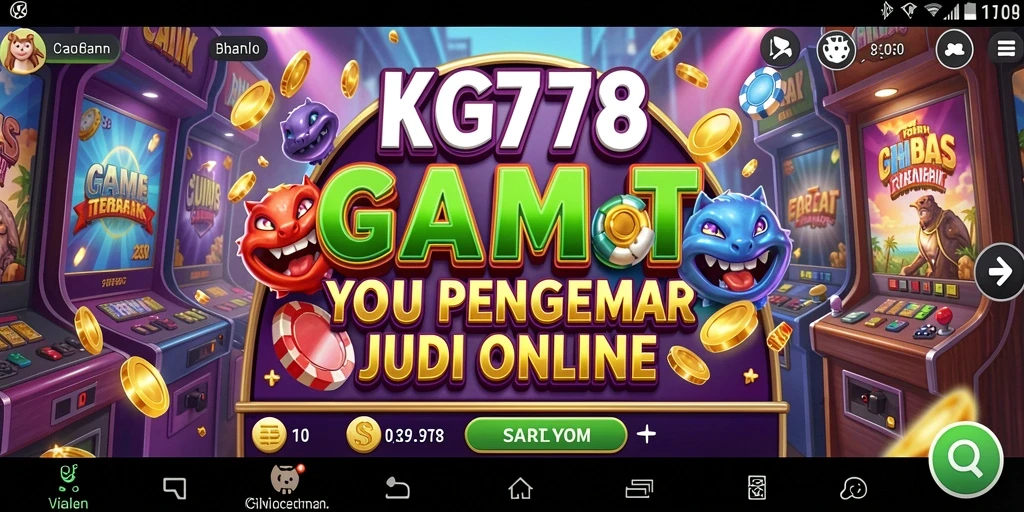 Screenshot permainan KG778 yang menampilkan putaran Slot yang seru dan berwarna.