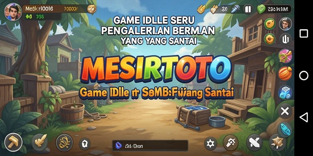 Tampilan gameplay <strong>MESIRTOTO</strong> yang menampilkan mekanisme Idle yang menarik.