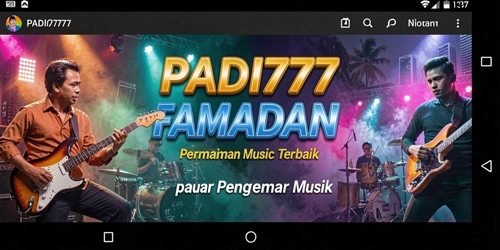 Tampilan utama PADI777 menampilkan pemain menikmati pengalaman musik yang seru.