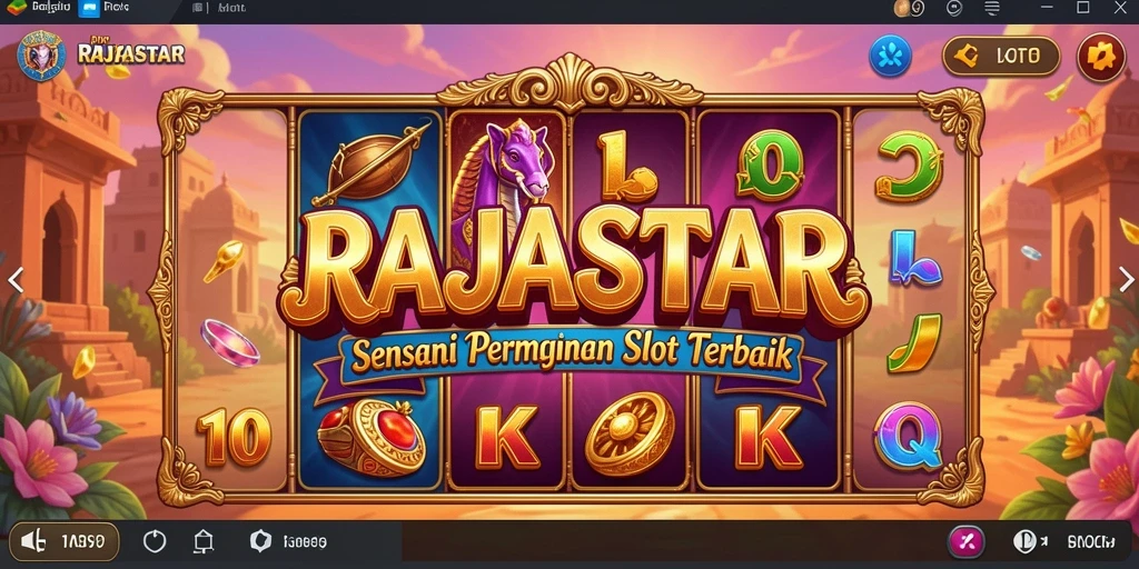 Screenshot utama RAJASTAR menampilkan gameplay Slot yang mendebarkan.