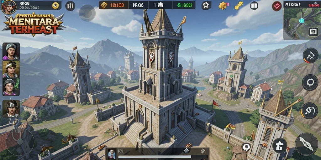 Screenshot menampilkan aksi mendebarkan dari game Tower Defense RKGG.