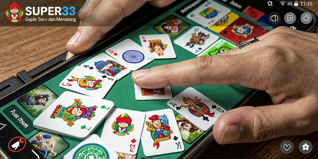 Gameplay SUPER33 yang seru dan penuh tantangan di Gaple.