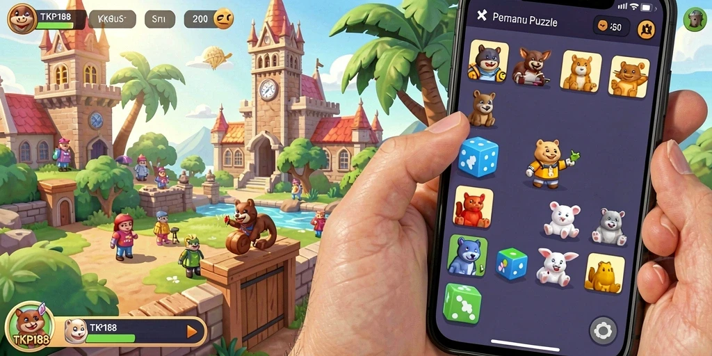 Tampilan gameplay TKP188 yang seru dan menantang dengan teka-teki menarik.