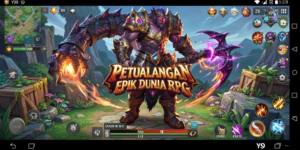 Tampilan gameplay RPG yang mendebarkan dan memukau.